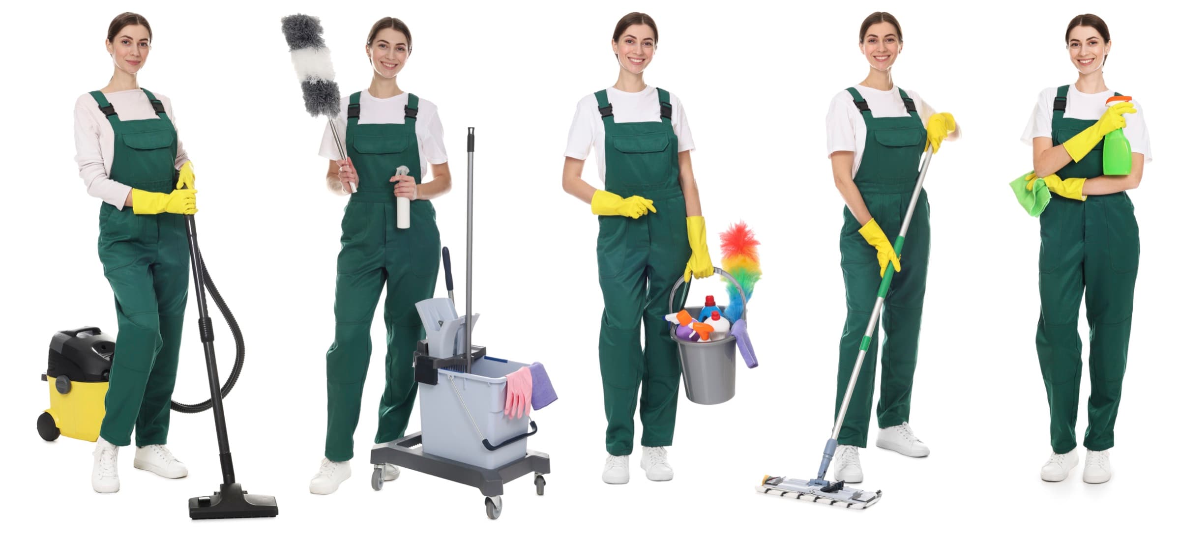 Equipo de limpieza profesional trabajando en Mataró